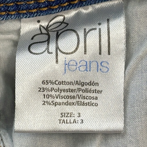 April Jeans Juniors Distressed Skinny Mid Rise Sz 3 - Picture 8 of 11